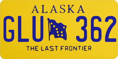 AK license plate GLU362