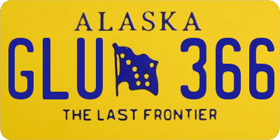 AK license plate GLU366