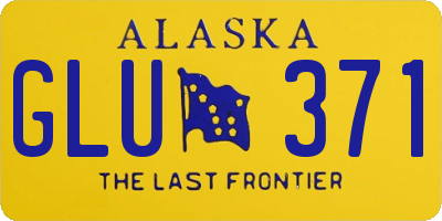 AK license plate GLU371