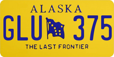 AK license plate GLU375