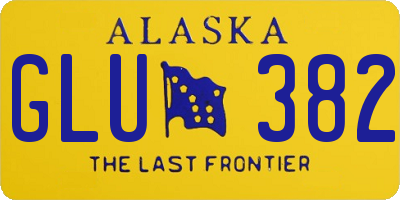 AK license plate GLU382