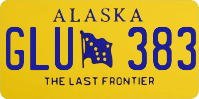 AK license plate GLU383