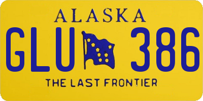 AK license plate GLU386
