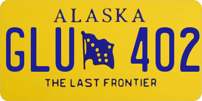 AK license plate GLU402