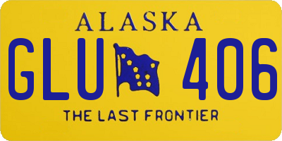 AK license plate GLU406
