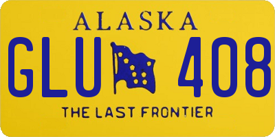 AK license plate GLU408