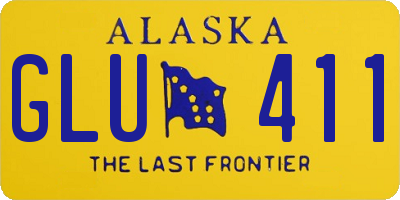 AK license plate GLU411