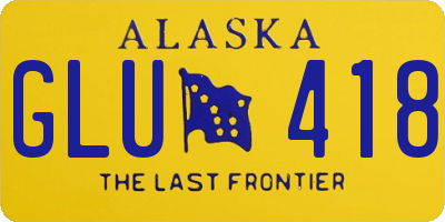 AK license plate GLU418