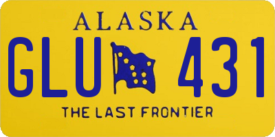 AK license plate GLU431