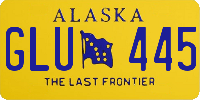 AK license plate GLU445