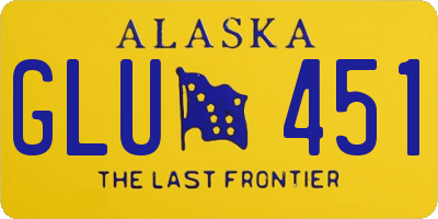 AK license plate GLU451