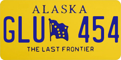 AK license plate GLU454