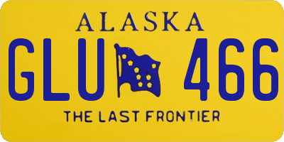 AK license plate GLU466