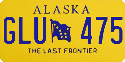 AK license plate GLU475