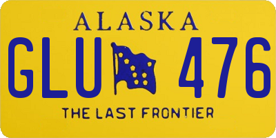 AK license plate GLU476