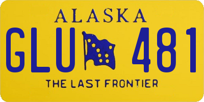 AK license plate GLU481