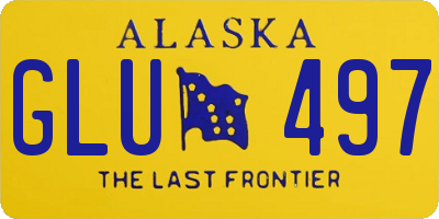AK license plate GLU497