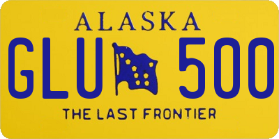 AK license plate GLU500