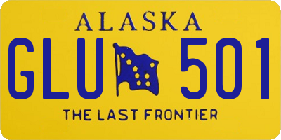 AK license plate GLU501