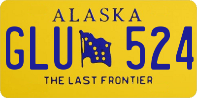 AK license plate GLU524