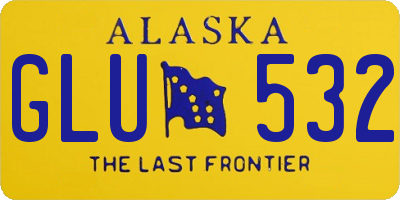 AK license plate GLU532