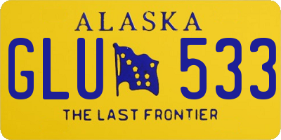 AK license plate GLU533