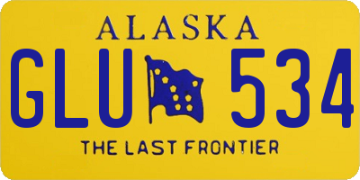 AK license plate GLU534