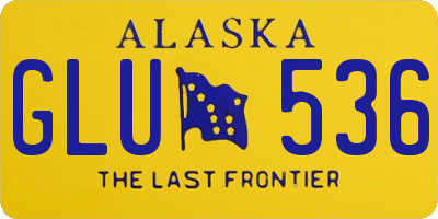 AK license plate GLU536