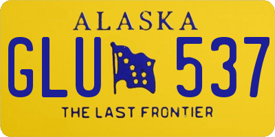 AK license plate GLU537
