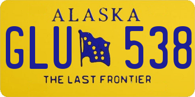 AK license plate GLU538