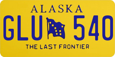 AK license plate GLU540
