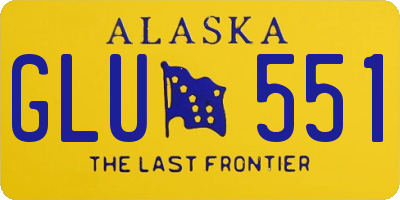 AK license plate GLU551