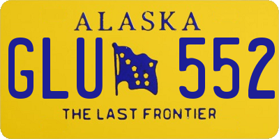 AK license plate GLU552