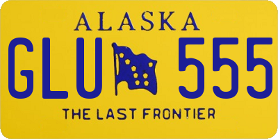AK license plate GLU555