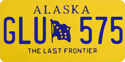 AK license plate GLU575