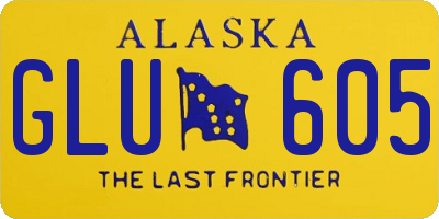 AK license plate GLU605