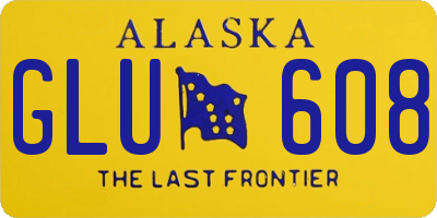 AK license plate GLU608