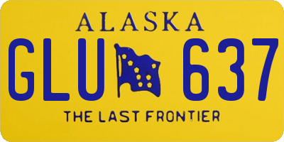 AK license plate GLU637