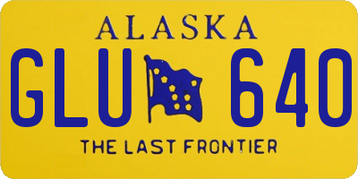 AK license plate GLU640