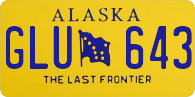 AK license plate GLU643