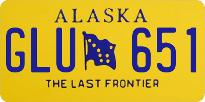AK license plate GLU651