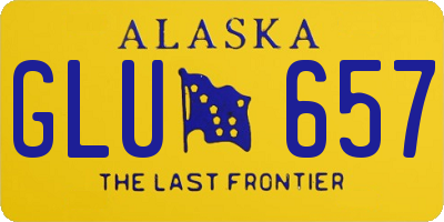AK license plate GLU657