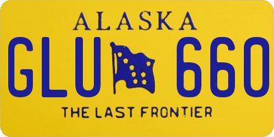 AK license plate GLU660