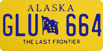 AK license plate GLU664