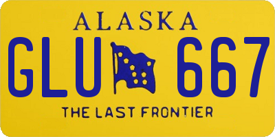 AK license plate GLU667