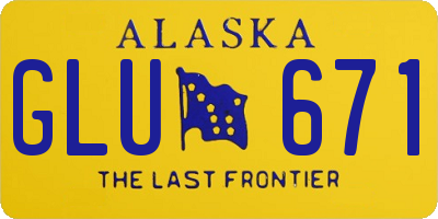 AK license plate GLU671
