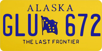 AK license plate GLU672