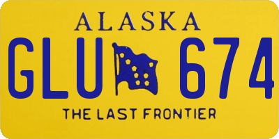 AK license plate GLU674