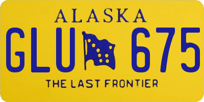 AK license plate GLU675