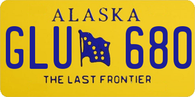 AK license plate GLU680